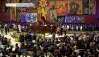 Daniel Noboa habló por 21 minutos en el salón Nela Martínez.