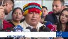 La Conaie solicita a la Asamblea iniciar un juicio político contra los ministros del Interior y de Defensa, por presuntas vulneraciones a los derechos humanos durante el paro nacional. El presidente de la organización, Marlon Vargas, asegura que hasta el momento no han tenido ningún acercamiento de diálogo con el Gobierno.

Un reportaje de Karen Haro