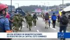 Un día intenso de movilizaciones se registró este domingo 12 de octubre en Quito. Al menos en dos zonas del centro y sur de la capital, manifestantes y miembros de la Policía Nacional protagonizaron enfrentamientos.

Un reportaje de Brigette Mancheno