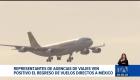 Ecuador y México retomarán los vuelos directos después de un año y ocho meses de suspensión. Las agencias de viajes consideran que esta medida es positiva, ya que en promedio 100.000 personas al año utilizan esta ruta.

Un reportaje de Juan Miguel Rodríguez