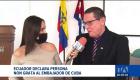 El Gobierno Nacional otorgó un plazo de 48 horas para que la misión diplomática abandone el territorio ecuatoriano ante una nueva escalada de tensiones entre ambos países