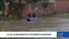 Inundaciones afectan 16 sectores en Flavio Alfaro, mientras que el Hospital del IESS en Babahoyo presenta graves daños tras las últimas lluvias. Un reportaje de Ever Moreira