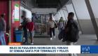 La Fundación Terminal Terrestre confirmó la cifra de viajeros que utilizaron las tres estaciones de la ciudad. El flujo de retorno es intenso en peajes y terminales. Un reportaje de Jazmín Solís