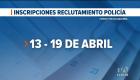 El proceso de postulación estará vigente del 13 al 19 de abril; los seleccionados pasarán por un periodo de formación especializada de seis meses. Un reportaje de Lucia Clavijo