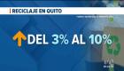 La Secretaría de Ambiente de Quito destaca un crecimiento positivo del reciclaje. Se buscará fortalecer las rutas de recolección diferenciada. Un reportaje de Stephany Paz
