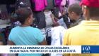 A pocos días de arrancar el año lectivo en la Costa, los puntos de venta de útiles escolares lucen abarrotados. Padres de familia buscan de ofertas. Un reportaje de Camila Guevara