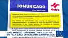 El consorcio atribuye la suspensión a errores en la coordinación de seguridad; sin embargo, la operación sin un contrato de mantenimiento vigente agrava la crisis del sistema.