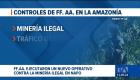 El Ejército destruyó maquinaria y combustible utilizados en actividades ilícitas durante una intervención en Napo.