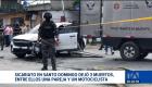 Un nuevo hecho violento terminó en tragedia doble en Santo Domingo. El sicariato dejó 3 muertos entre ellos un motociclista que circulaba por la zona. Un reportaje de Karen Caguano