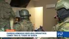Fuerzas Armadas intensifican los controles de armas, municiones y explosivos tras el toque de queda para contener a las estructuras delictivas. Un reportaje de Paula Kuhn