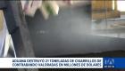 El cargamento destruido representa un valor comercial de dos millones de dólares en el mercado.