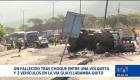 Un accidente de tránsito se registró en la vía a Guayllabamba, cobrando la vida de una persona y dejando a otra con heridas de gravedad. Un reportaje de Gustavo Jaramillo