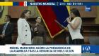 La legisladora de ADN tomó el cargo tras desempeñarse como primera vicepresidenta de la Asamblea, tras la renuncia de Niels Olsen. Un reportaje de María Gracia Chacón