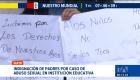 Tras las protestas y exigencias de justicia por parte de los padres de familia las autoridades confirmaron la remoción del personal implicado y la aplicación de protocolos. Un reportaje de Gustavo Jaramillo