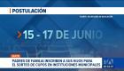 Padres de familia realizan los trámites de inscripción en el sistema de educación municipal. El proceso concluye formalmente este mediodía. Un reportaje de Brigette Mancheno