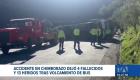 El siniestro en la vía Tena–Guayaquil dejó además trece personas heridas la madrugada de este miércoles tras una aparente pérdida de pista.
