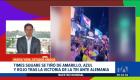Miles de ecuatorianos en Nueva York salieron a las calles para celebrar la victoria de "La Tri".  Alegría, banderas y cánticos acompañaron la noche de festejos.