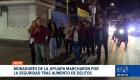 La comunidad de la Jipijapa se tomó las calles de forma pacífica para exigir paz y resguardo policial inmediato ante el aumento de asaltos violentos. Un reportaje de Nathalie Jiménez
