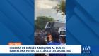 La previa del partido se vio empañado por disturbios violentos. El bus que transportaba a la delegación de Barcelona fue atacado con piedras. Un reportaje de Camila Guevara