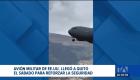 La aeronave de gran capacidad llegó desde Charleston al aeropuerto Mariscal Sucre para coordinar respuestas a los desafíos de seguridad del país.