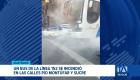Un bus fue consumido por las llamas en pleno casco comercial de Guayaquil. La emergencia no dejó víctimas fatales. Un reportaje de Camila Guevara