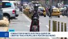 Liberan a conductor de moto eléctrica tras accidente mortal en Quito