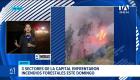 El Cuerpo de Bomberos combate los flagelos registrados este domingo; la vía principal del sector permanece cerrada al tránsito. Un reportaje de Brigette Mancheno