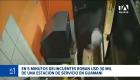 En menos de cinco minutos, los hombres ingresaron a la estación de servicio y, al momento de darse a la fuga, abrieron fuego en contra de la Policía Nacional. Un reportaje de Gustavo Jaramillo