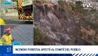 Personal del Cuerpo de Bomberos trabaja en tareas de liquidación del fuego. Aún no se determina la extensión afectada ni las causas del siniestro. Un reporte de Brigette Mancheno