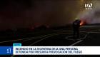 El Cuerpo de Bomberos atendió un reporte en el centro norte de la capital, mientras las autoridades aprehendieron a un implicado. Un reportaje de Brigette Mancheno