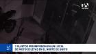 Los sospechosos irrumpieron en el local sustrayendo solo un televisor. Los agentes atendían el caso capturaron a un sujeto por robar a un transeúnte en la misma zona. Un reportaje de Juan Miguel Rodríguez
