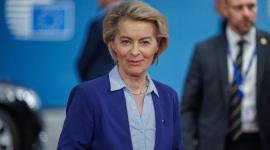 La presidenta de la Comisión Europea, Ursula von der Leyen, durante un debate en la Eurocámara en Estrasburgo, Francia.