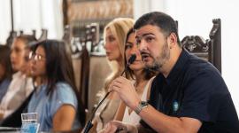 El alcalde de Guayaquil, Aquiles Álvarez, en una sesión de Concejo en el Municipio.