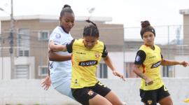 Encuentro entre Catolica vs Barcelona por la Superliga Femenina el pasado 16 de agosto en el complejo de La Armenia.