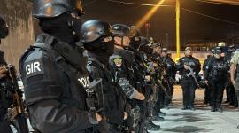 Un grupo de policías participó en los operativos para capturar a los sospechosos del crimen a Edgar Aguayo