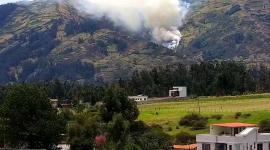 Un incendio forestal en el volcán Ilaló quedó captado por cámaras del ECI911.