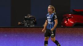 Claudio Spinelli celebra uno de los 18 goles que conquistó con Independiente del Valle, en esta temporada.