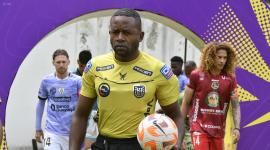 Mushuc Runa se enfrentó con el Independiente del Valle, por la fecha 29 del Campeonato Nacional. IDV protestó por el arbitraje de Franklin Congo (de amarillo)