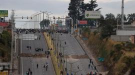 Las manifestación continúan en Otavalo con fuertes enfrentamientos.