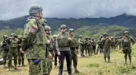 Imagen publicada por el ministro de Defensa, Gian Carlo Loffredo, en redes sociales en la intervención en la zona minera.