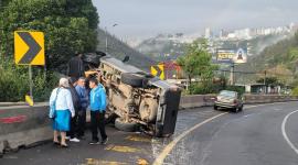Un siniestro de tránsito se registró en Quito este domingo 26 de octubre del 2025.