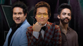 Imitadores de José José, Héctor Lavoe y Camilo en la gala 35 de Yo Me Llamo. Martes, 28 de octubre de 2025.