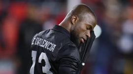 Énner Valencia, delantero de Ecuador, lamenta una ocasión de gol fallada, en el partido ante Canadá, disputado el 14 de noviembre del 2025.