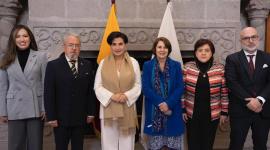 La Canciller de la República, Gabriela Sommerfeld, en el lanzamiento del concurso