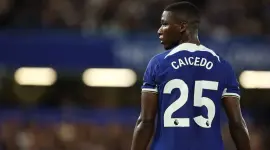 Moisés Caicedo, ecuatoriano jugador del Chelsea en un encuentro.
