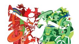 Fotografía cedida por la FIFA que muestra el póster oficial de la Copa Mundial de la FIFA 2026. La FIFA presentó este martes el póster oficial del Mundial 2026 con motivo de los 100 días que restan para el inicio del torneo, un diseño tipo 'collage' con elementos identificativos de los tres países anfitriones, Canadá, Estados Unidos y México, que reserva su parte central a la silueta de un futbolista. EFE/ FIFA /SOLO USO EDITORIAL NO VENTAS /SOLO DISPONIBLE PARA ILUSTRAR LA NOTICIA QUE ACOMPAÑA (CRÉDITO OBLIGATORIO)