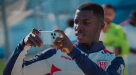 Moisés Caicedo en un entrenamiento con la Selección de Ecuador.