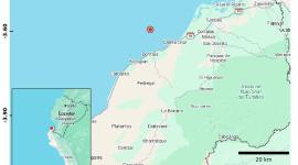 Un sismo se registró en el amr de Perú y sacudió a Ecuador.