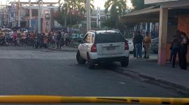 Escena del doble crimen en el centro de Manta, provincia de Manabí, este 22 de mayo de 2026 a pocos metros de la Fiscalía.
