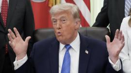 Donald Trump, presidente de Estados Unidos, se refirió a la guerra en Medio Oriente.